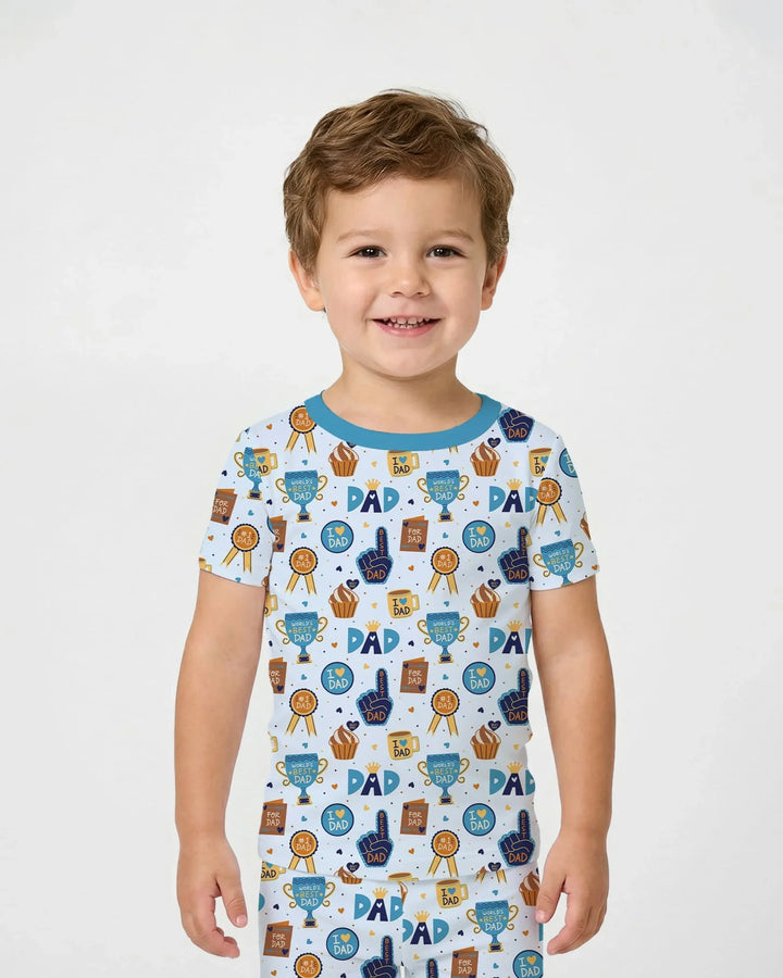 Zweiteiliges, kurzärmliges Pyjama-Set mit Marienkäfern