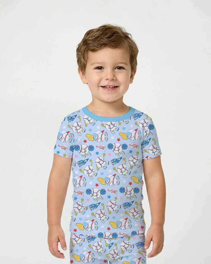 Zweiteiliges, kurzärmliges Pyjama-Set mit Marienkäfern