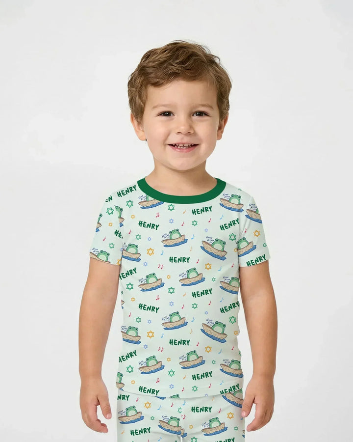 Zweiteiliges, kurzärmliges Pyjama-Set mit Marienkäfern