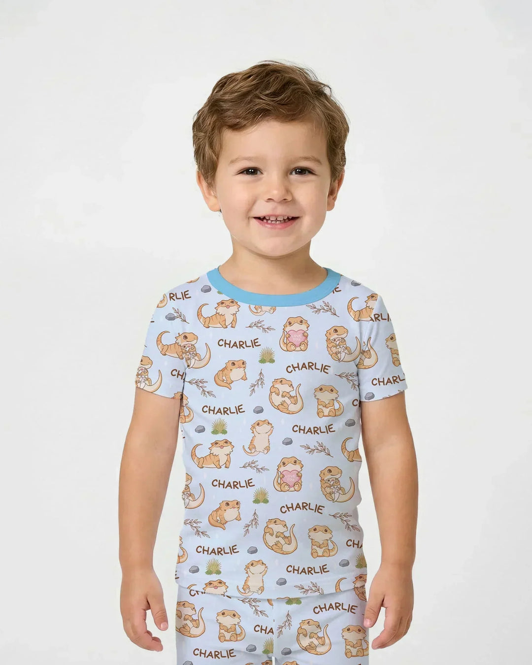 Zweiteiliges, kurzärmliges Pyjama-Set mit Marienkäfern