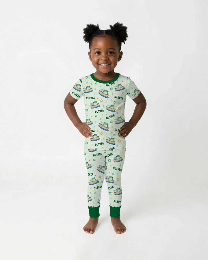 Zweiteiliges, kurzärmliges Pyjama-Set mit Marienkäfern