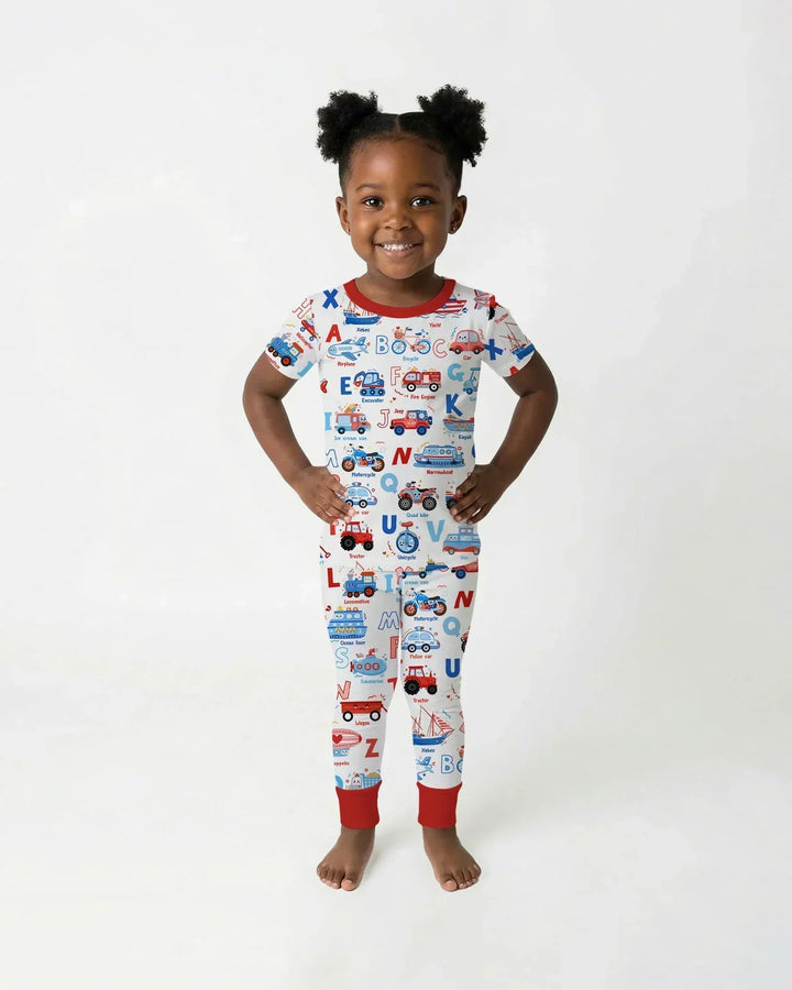 Zweiteiliges, kurzärmliges Pyjama-Set mit Marienkäfern
