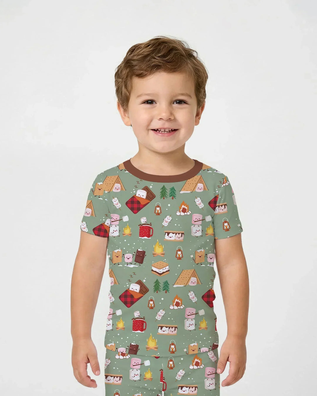 Zweiteiliges, kurzärmliges Pyjama-Set mit Marienkäfern