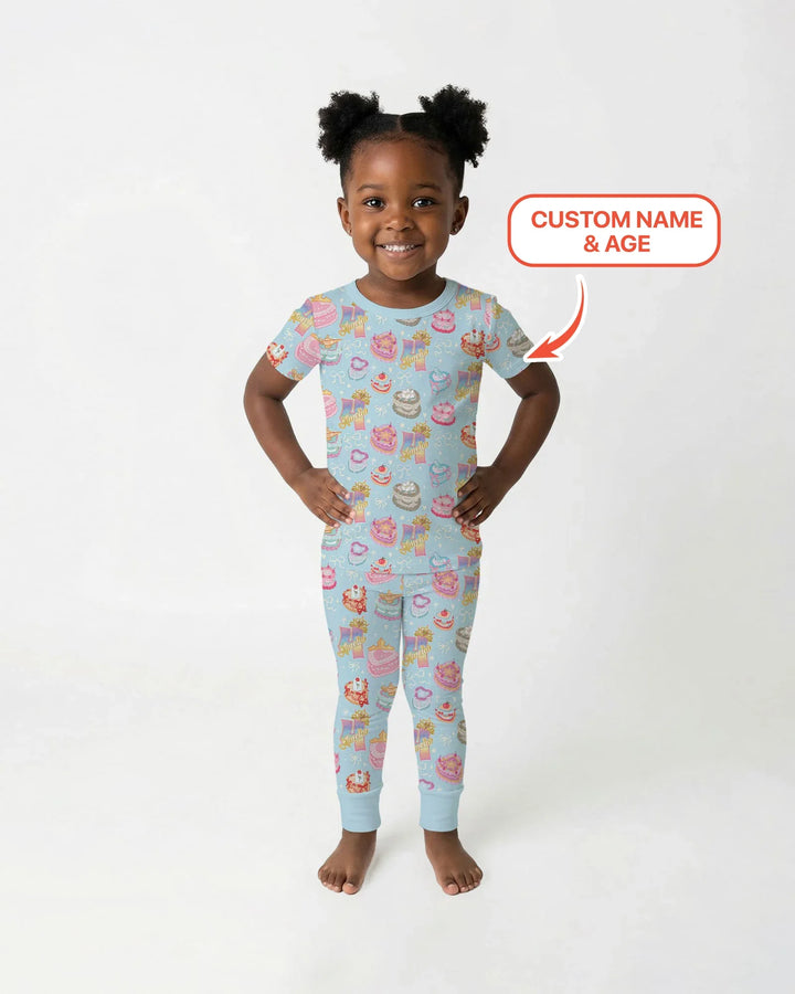 Zweiteiliges, kurzärmliges Pyjama-Set mit Marienkäfern