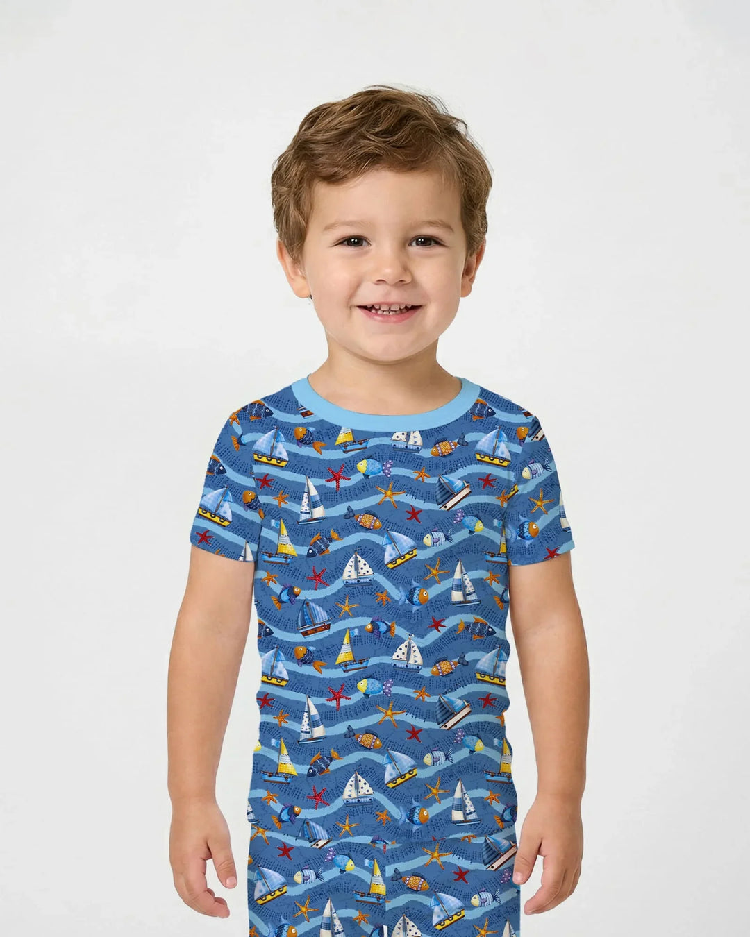 Zweiteiliges, kurzärmliges Pyjama-Set mit Marienkäfern
