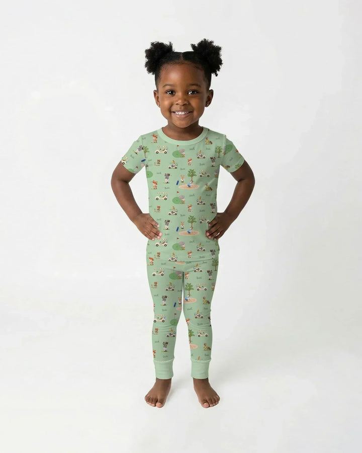 Let's Golf Bamboo Two Piece Short Sleeve Pajama Set