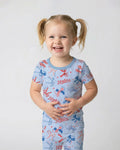 Zweiteiliges, kurzärmliges Pyjama-Set mit Marienkäfern
