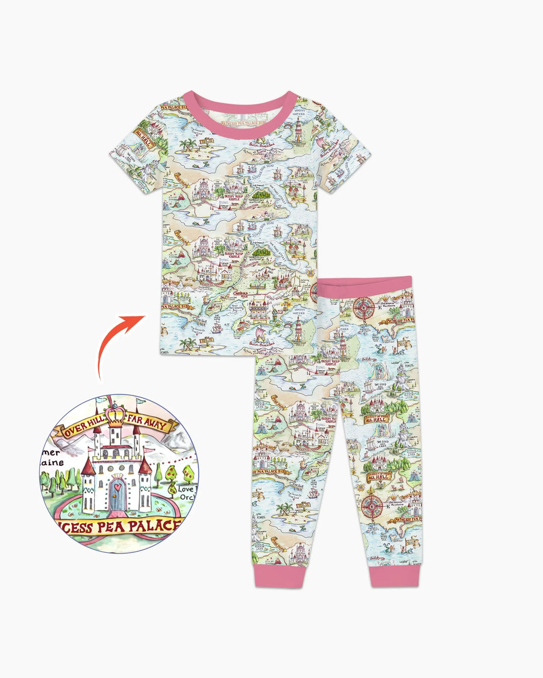 Zweiteiliges, kurzärmliges Pyjama-Set mit Marienkäfern