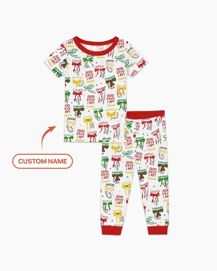 Zweiteiliges, kurzärmliges Pyjama-Set mit Marienkäfern