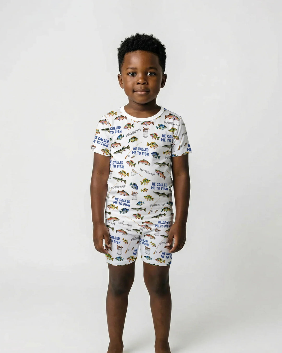 Template Zweiteiliges Pyjama-Set mit kurzen Ärmeln und Shorts