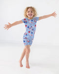Howdy America Star Bamboo Two Piece Short Sleeve Shorts Pajama Set