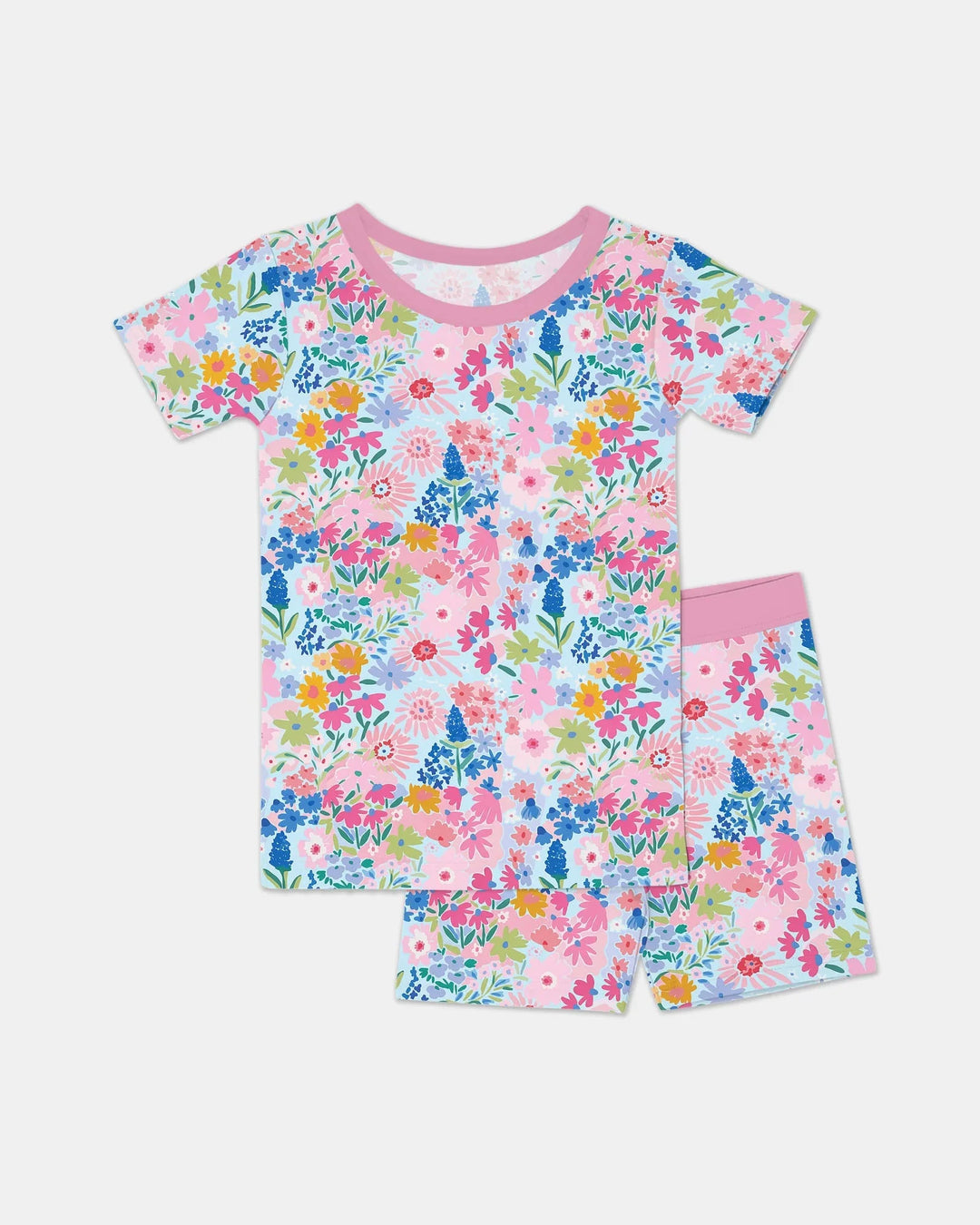 Template Zweiteiliges Pyjama-Set mit kurzen Ärmeln und Shorts