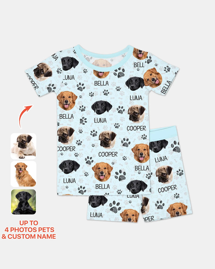 Zweiteiliges Pyjama-Set mit kurzen Ärmeln und Shorts im Sommer-Design