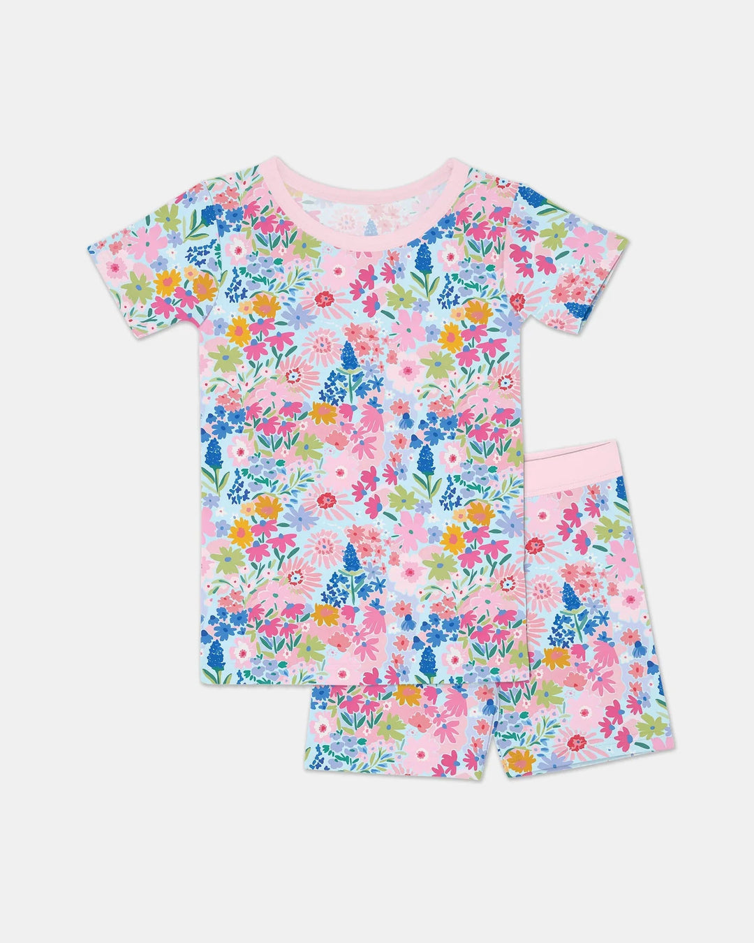 Template Zweiteiliges Pyjama-Set mit kurzen Ärmeln und Shorts