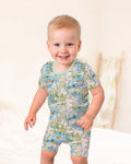 Template Zweiteiliges Pyjama-Set mit kurzen Ärmeln und Shorts