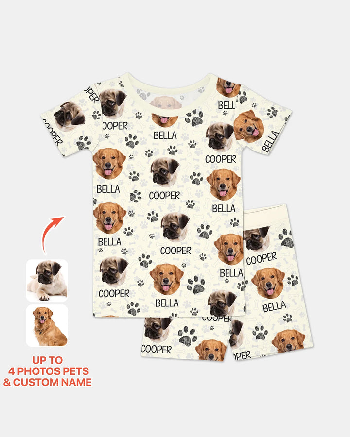 Zweiteiliges Pyjama-Set mit kurzen Ärmeln und Shorts im Sommer-Design