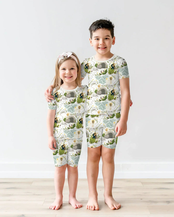 Zweiteiliges, kurzärmliges Pyjama-Set mit Marienkäfern