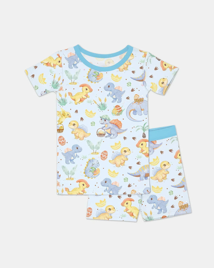 Template Zweiteiliges Pyjama-Set mit kurzen Ärmeln und Shorts