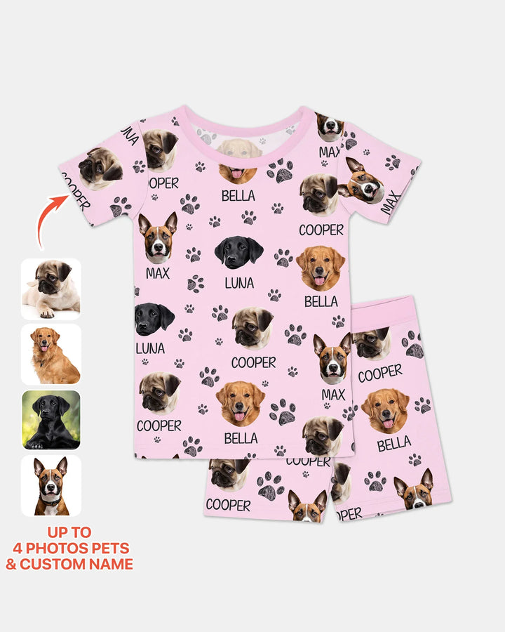 Zweiteiliges Pyjama-Set mit kurzen Ärmeln und Shorts im Sommer-Design