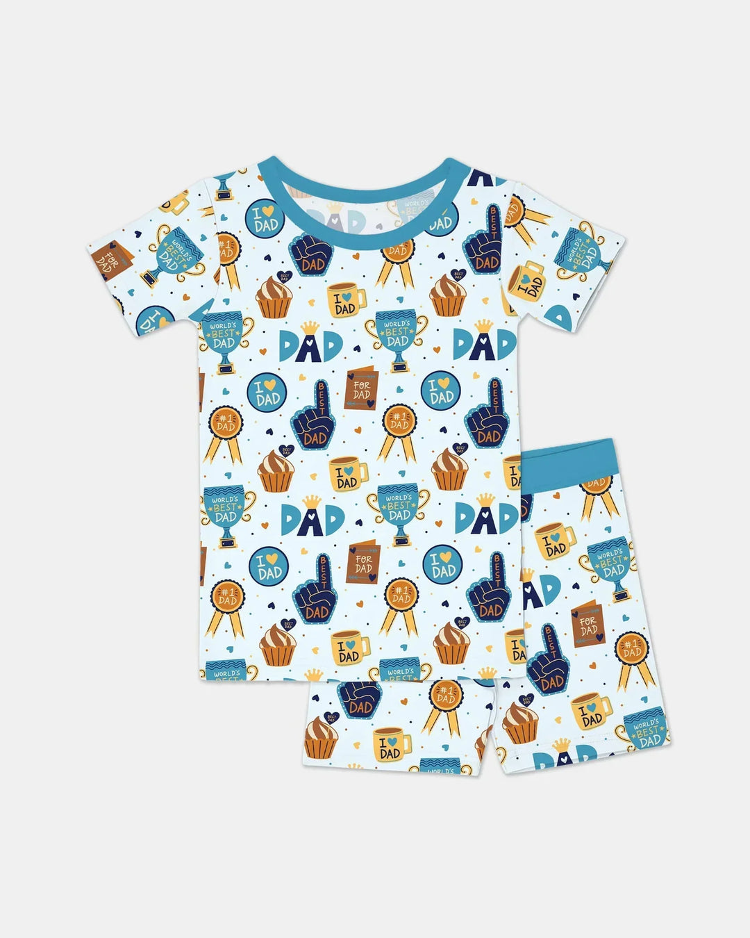 Template Zweiteiliges Pyjama-Set mit kurzen Ärmeln und Shorts