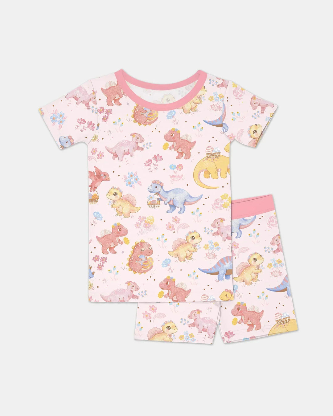 Template Zweiteiliges Pyjama-Set mit kurzen Ärmeln und Shorts