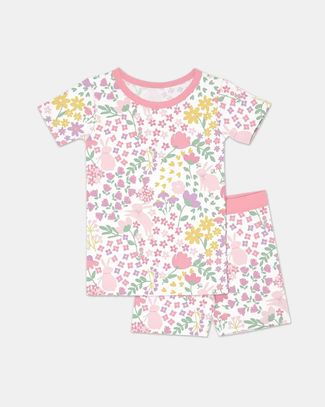Template Zweiteiliges Pyjama-Set mit kurzen Ärmeln und Shorts
