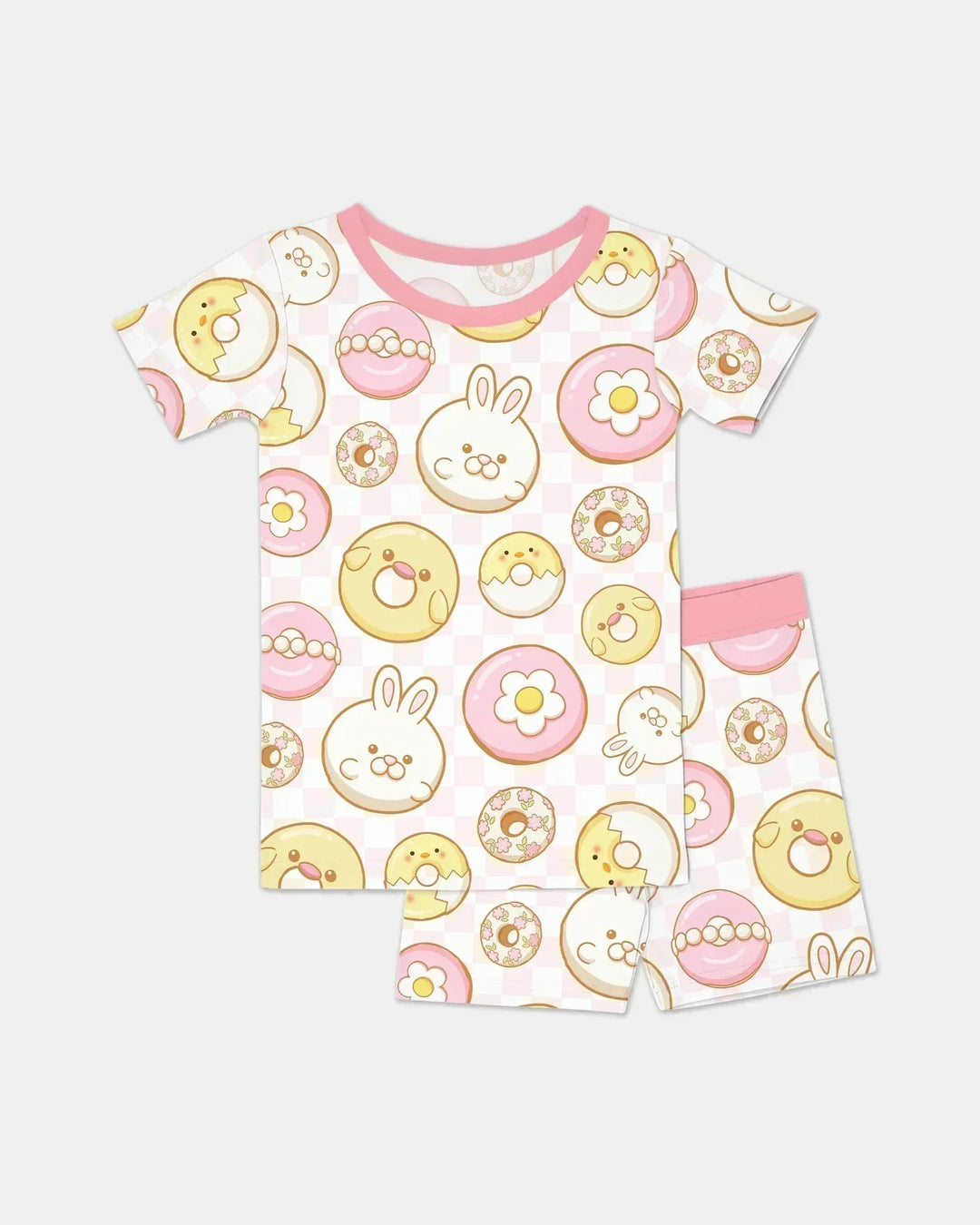 Template Zweiteiliges Pyjama-Set mit kurzen Ärmeln und Shorts