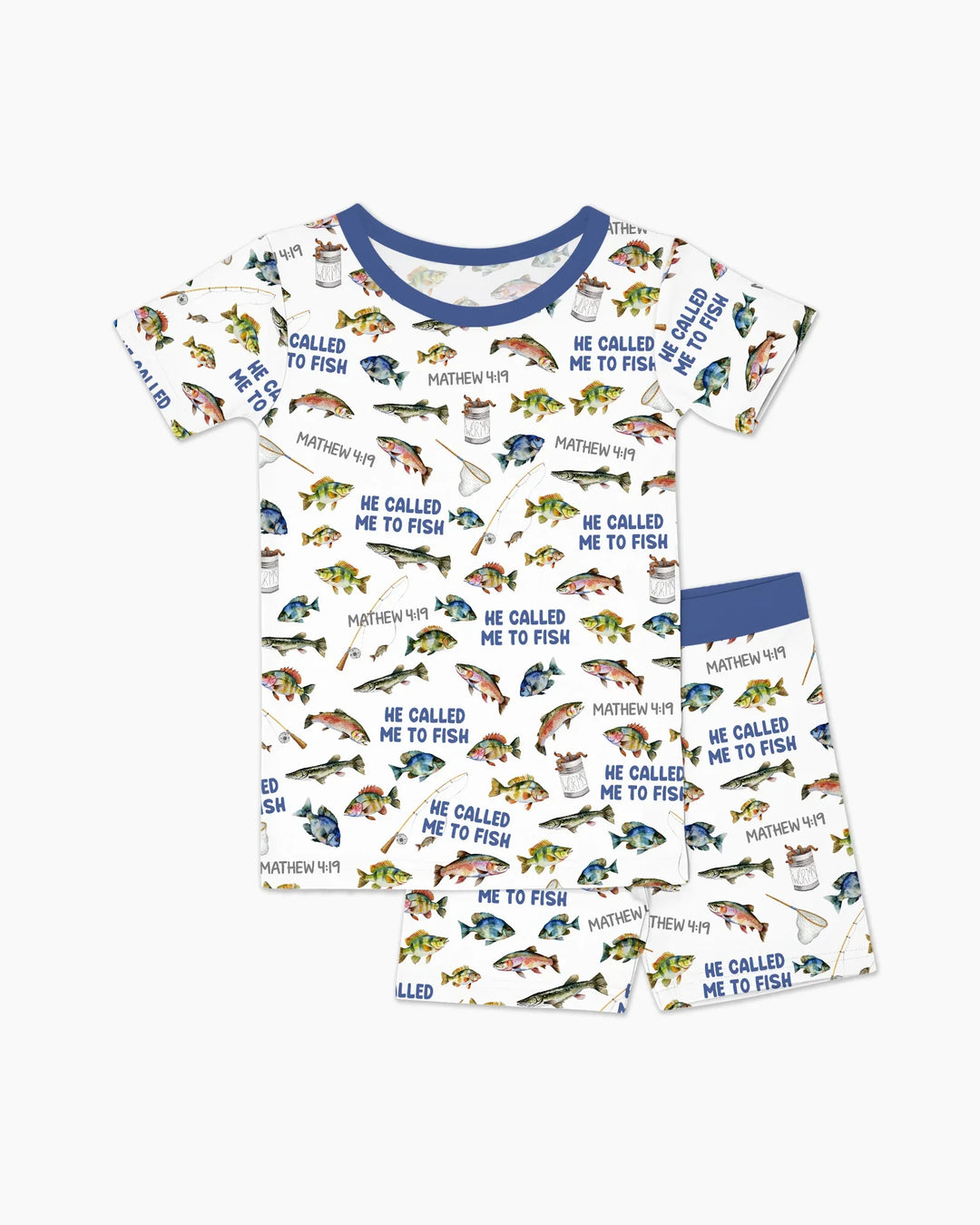 Template Zweiteiliges Pyjama-Set mit kurzen Ärmeln und Shorts