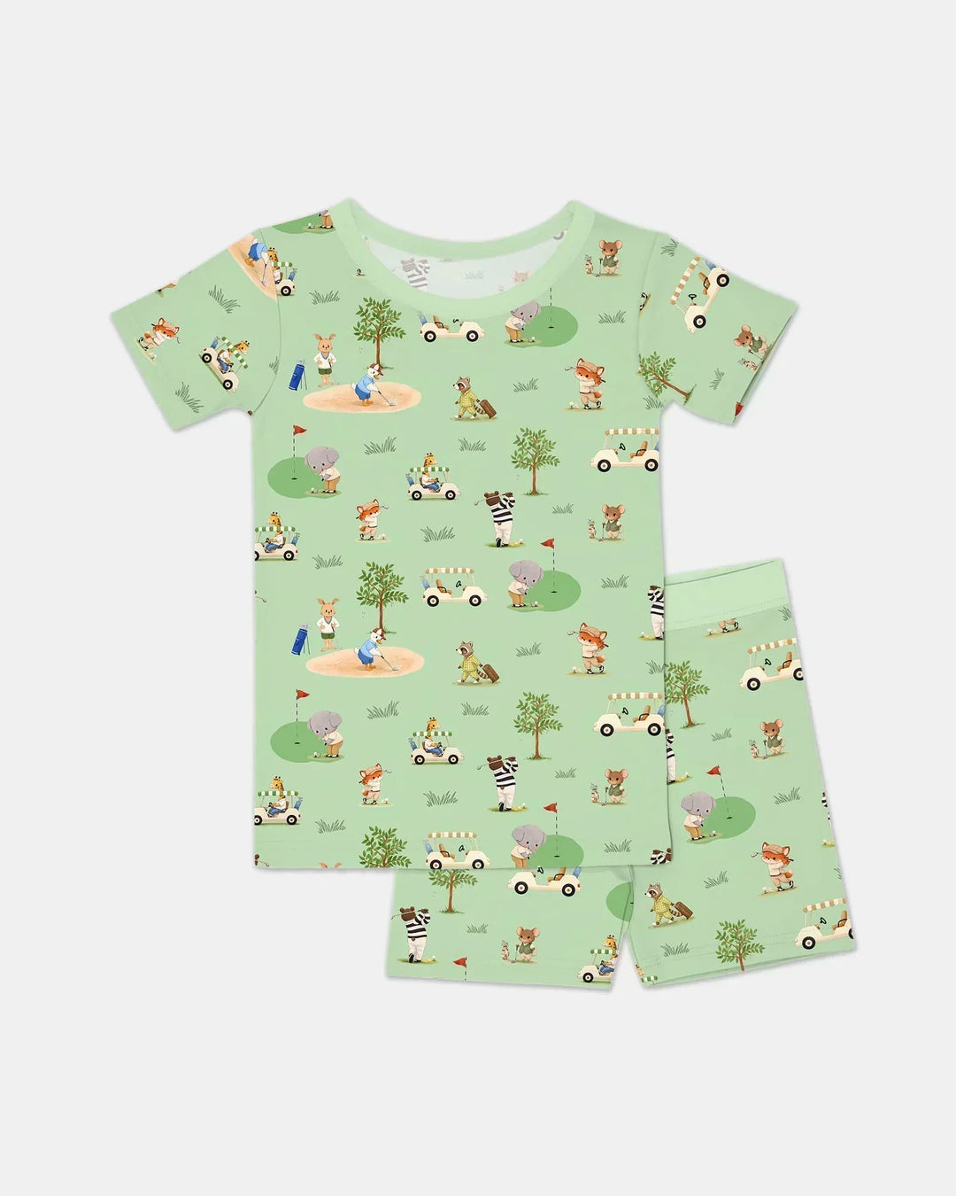 Template Zweiteiliges Pyjama-Set mit kurzen Ärmeln und Shorts