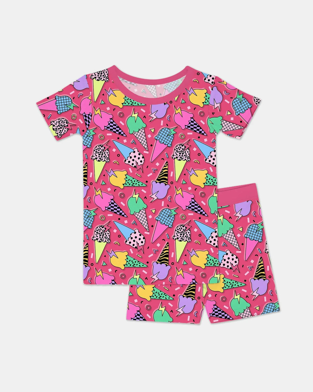 Template Zweiteiliges Pyjama-Set mit kurzen Ärmeln und Shorts