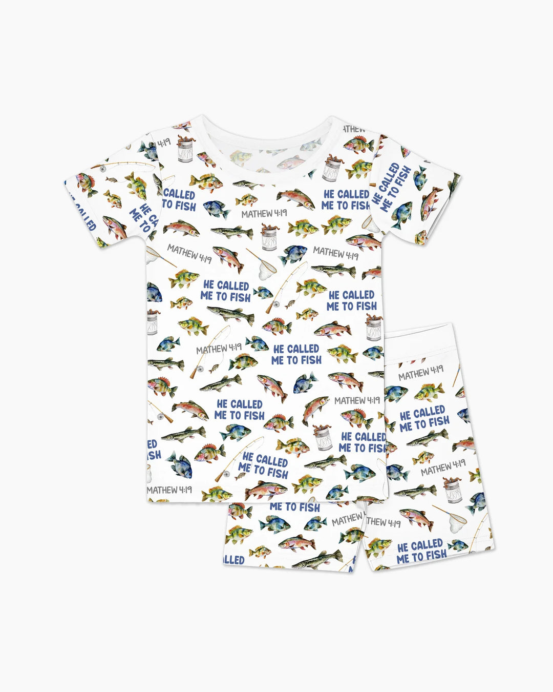 Template Zweiteiliges Pyjama-Set mit kurzen Ärmeln und Shorts
