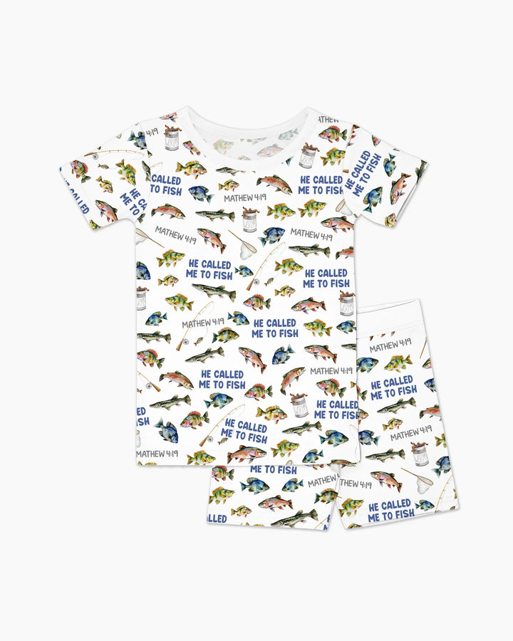 Template Zweiteiliges Pyjama-Set mit kurzen Ärmeln und Shorts