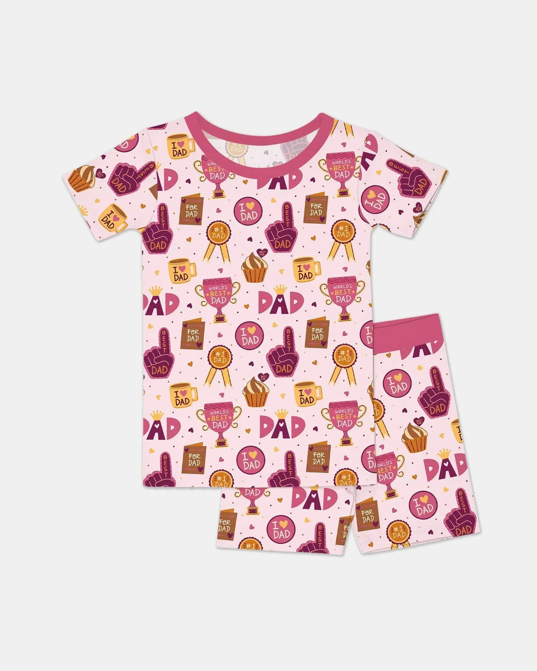 Template Zweiteiliges Pyjama-Set mit kurzen Ärmeln und Shorts