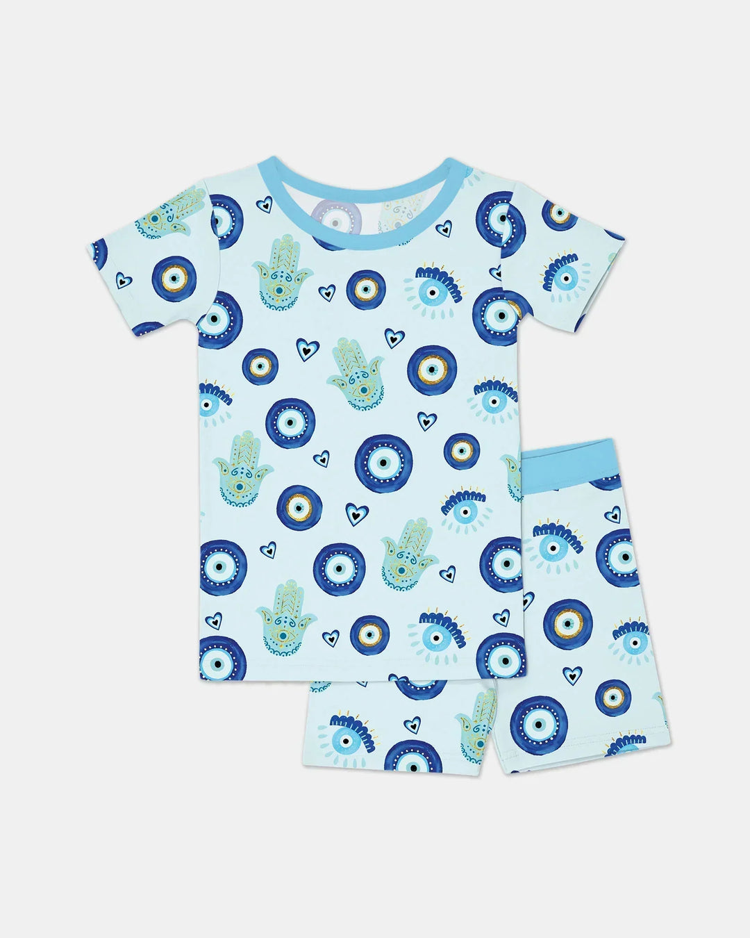 Template Zweiteiliges Pyjama-Set mit kurzen Ärmeln und Shorts