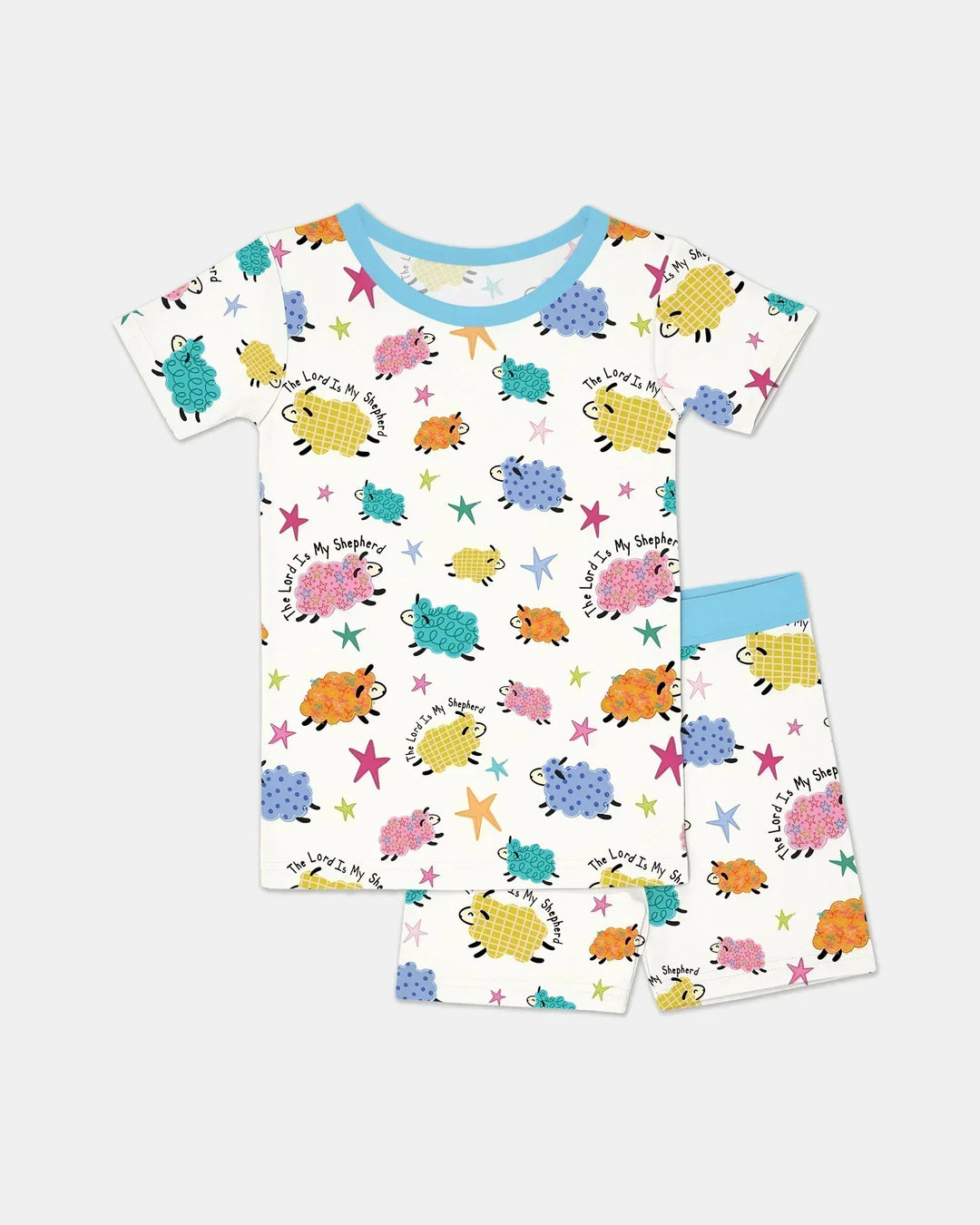 Template Zweiteiliges Pyjama-Set mit kurzen Ärmeln und Shorts
