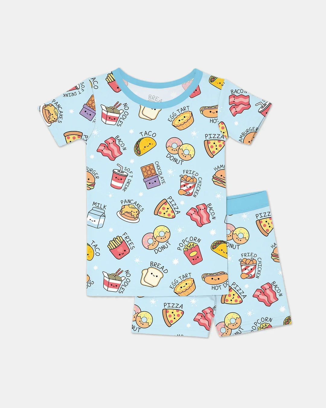 Template Zweiteiliges Pyjama-Set mit kurzen Ärmeln und Shorts
