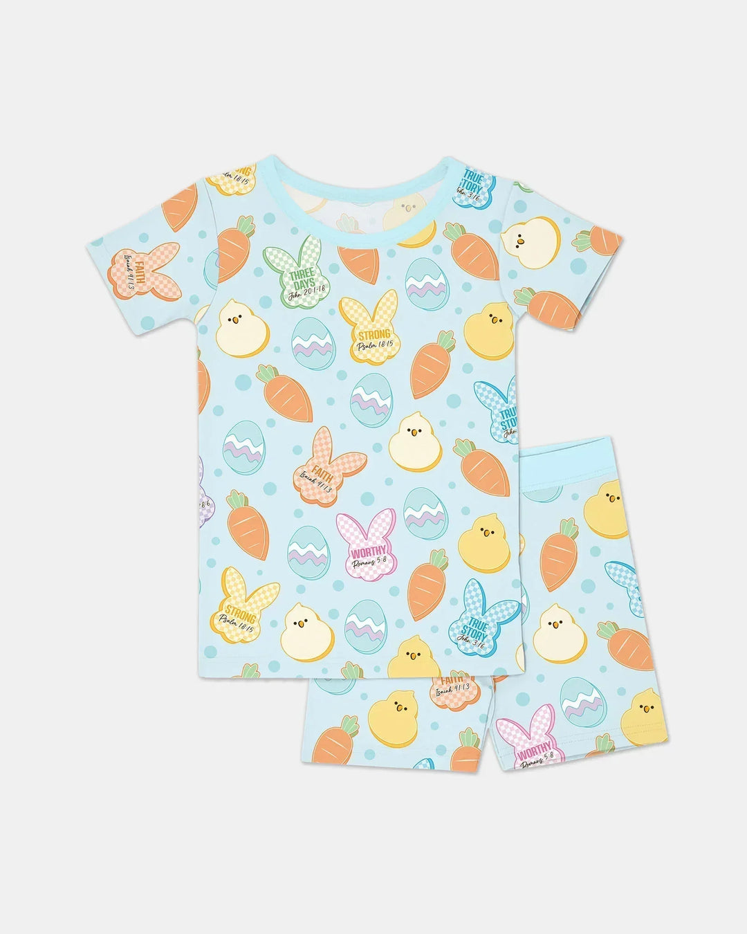 Template Zweiteiliges Pyjama-Set mit kurzen Ärmeln und Shorts
