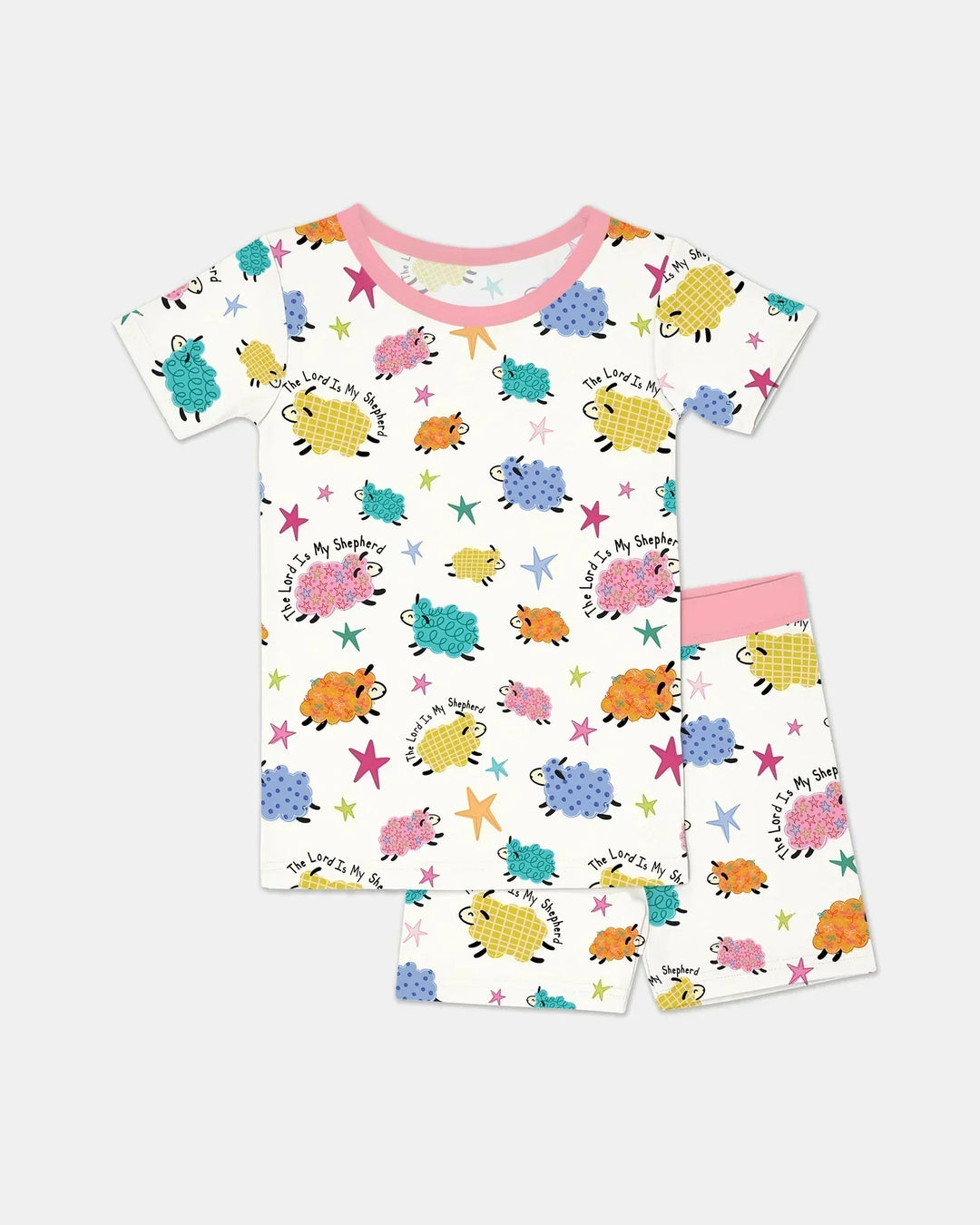 Template Zweiteiliges Pyjama-Set mit kurzen Ärmeln und Shorts