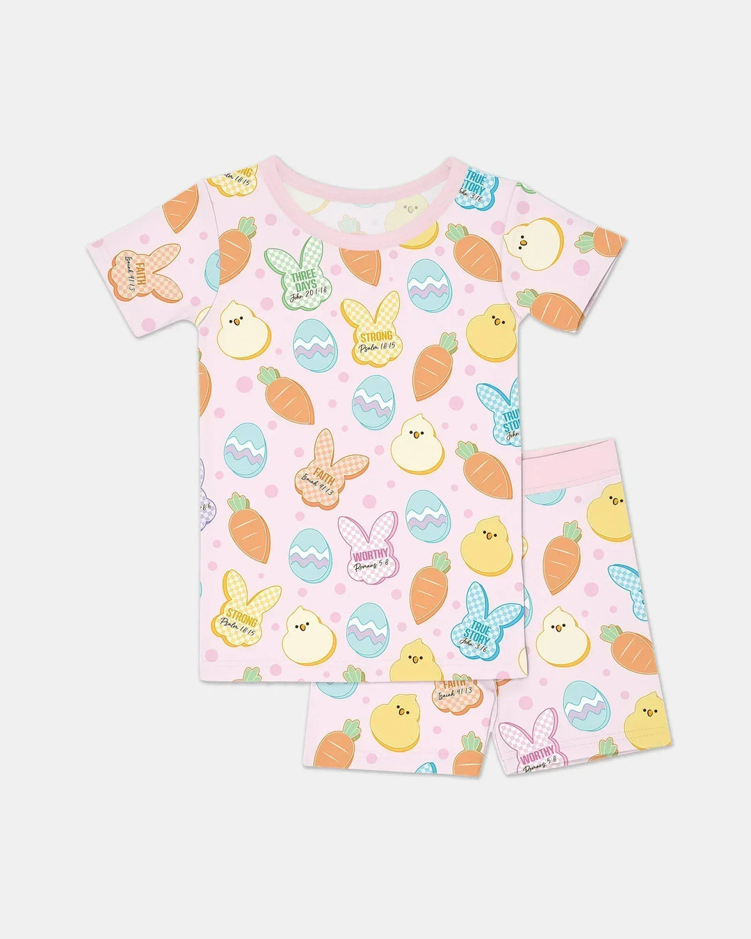 Template Zweiteiliges Pyjama-Set mit kurzen Ärmeln und Shorts