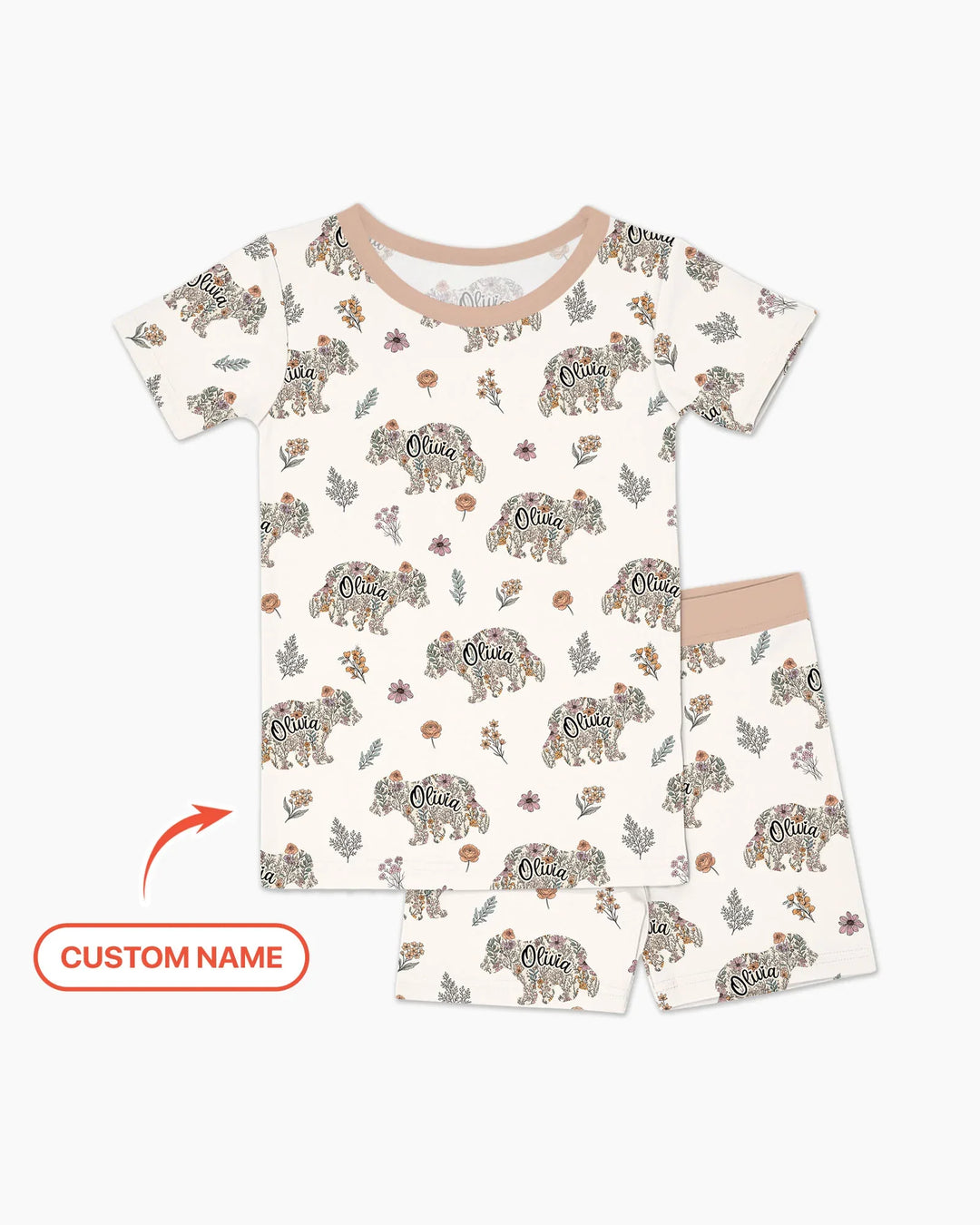 Zweiteiliges Pyjama-Set mit kurzen Ärmeln und Shorts im Sommer-Design