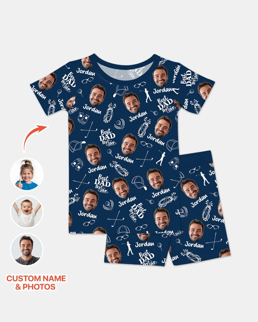 Zweiteiliges Pyjama-Set mit kurzen Ärmeln und Shorts im Sommer-Design