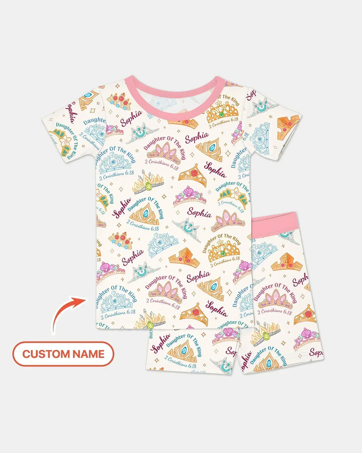 Zweiteiliges Pyjama-Set mit kurzen Ärmeln und Shorts im Sommer-Design