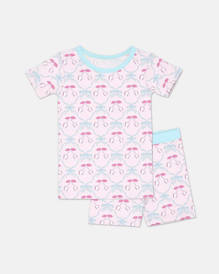 Template Zweiteiliges Pyjama-Set mit kurzen Ärmeln und Shorts