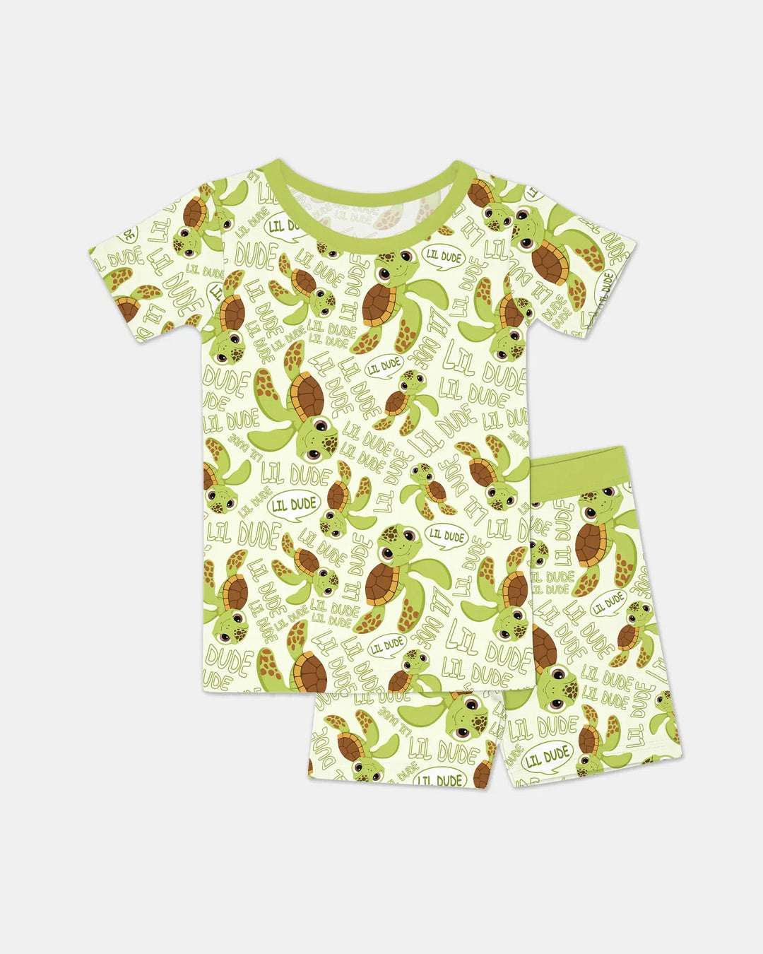 Template Zweiteiliges Pyjama-Set mit kurzen Ärmeln und Shorts