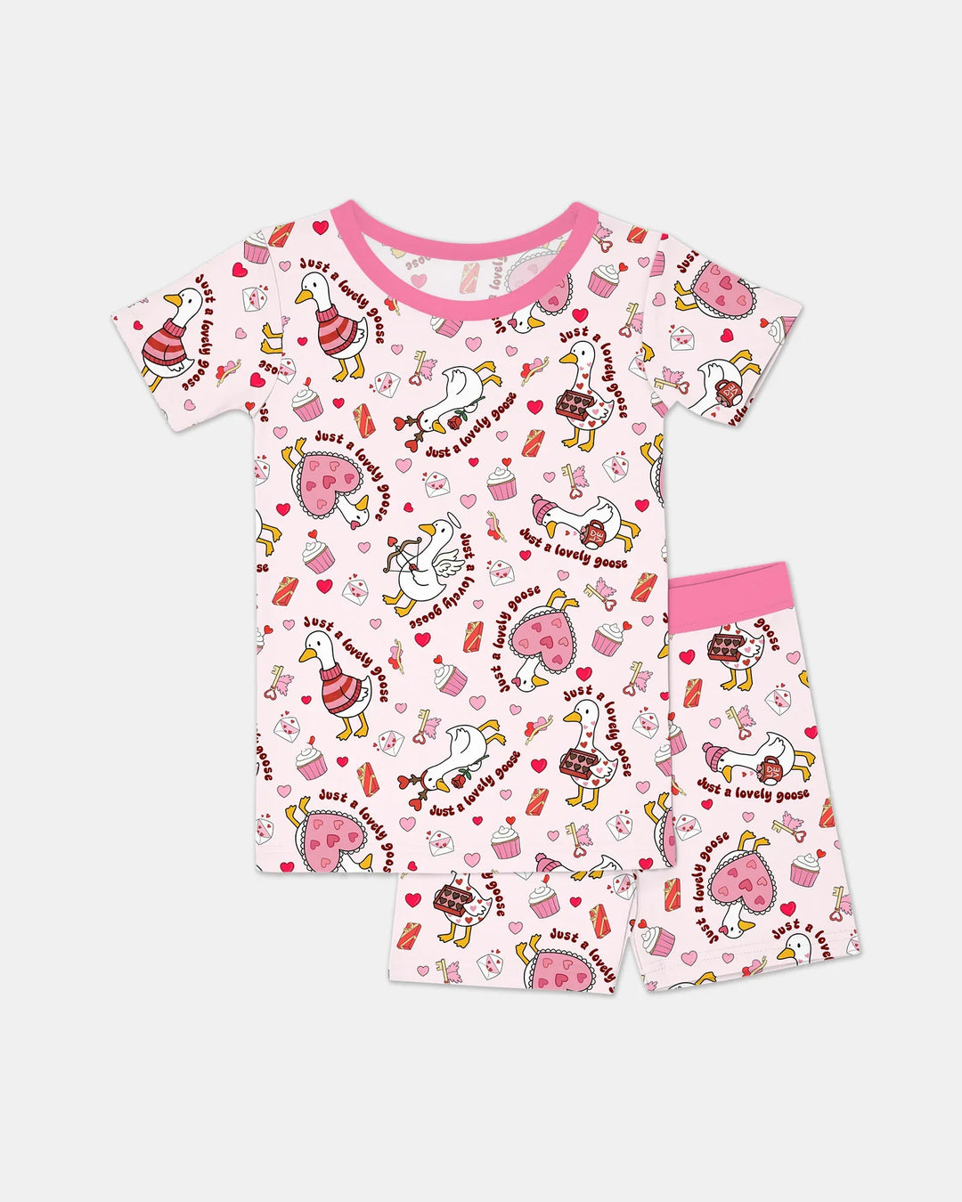 Template Zweiteiliges Pyjama-Set mit kurzen Ärmeln und Shorts