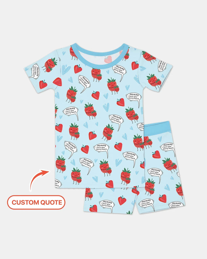Zweiteiliges Pyjama-Set mit kurzen Ärmeln und Shorts im Sommer-Design