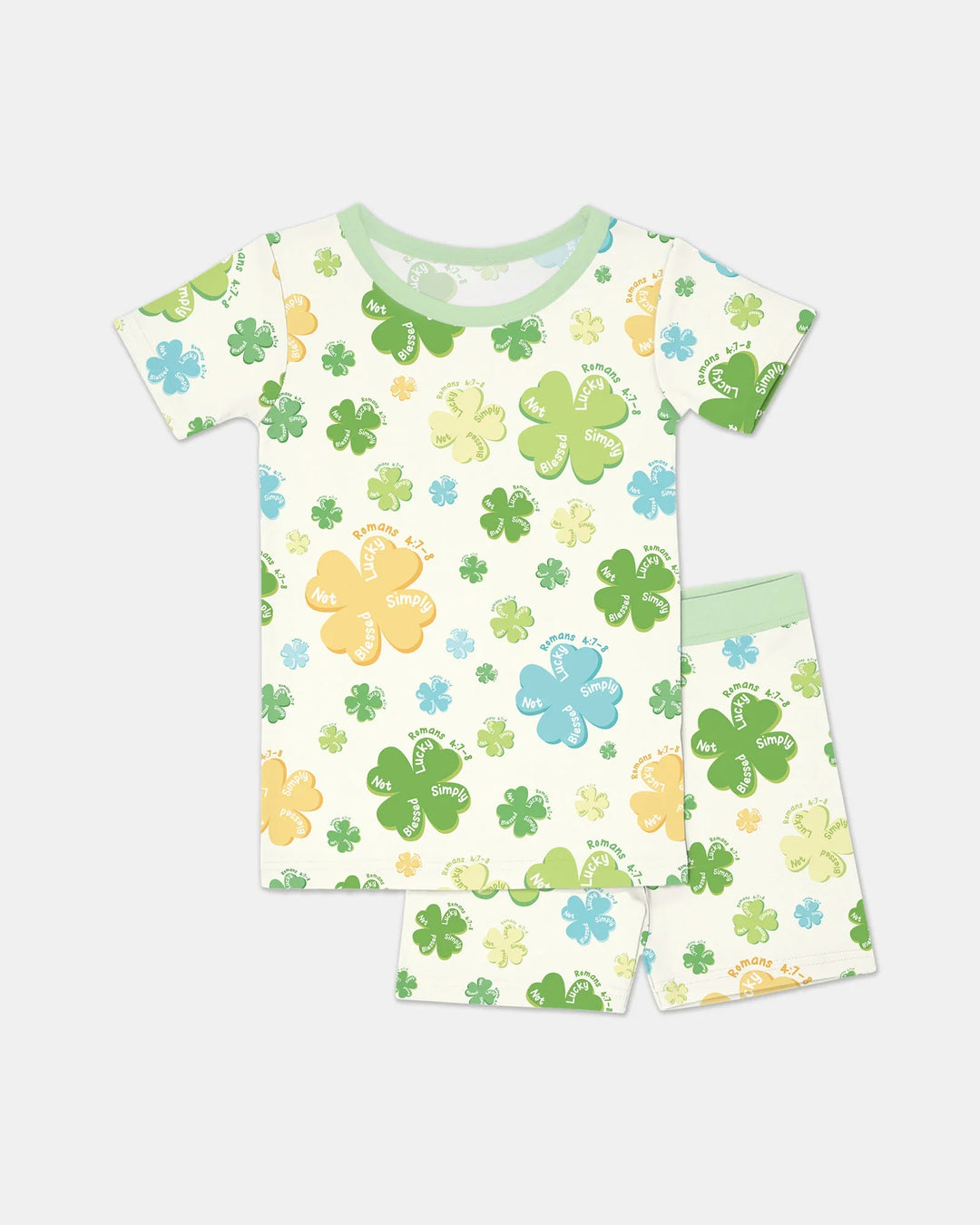 Template Zweiteiliges Pyjama-Set mit kurzen Ärmeln und Shorts