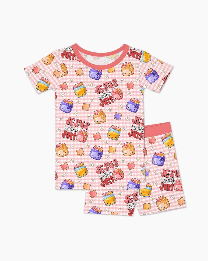 Template Zweiteiliges Pyjama-Set mit kurzen Ärmeln und Shorts