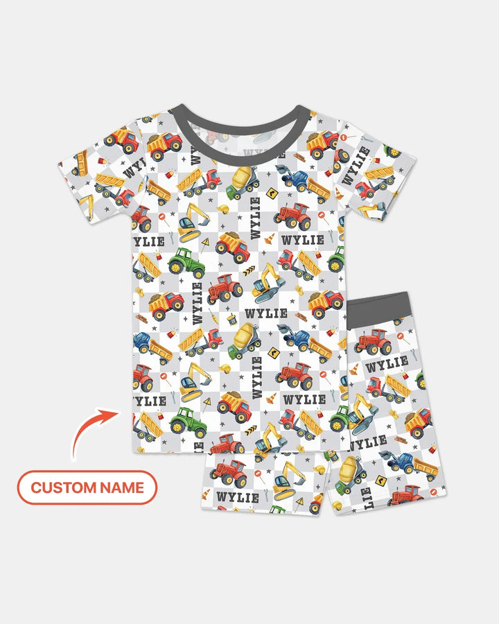 Zweiteiliges Pyjama-Set mit kurzen Ärmeln und Shorts im Sommer-Design