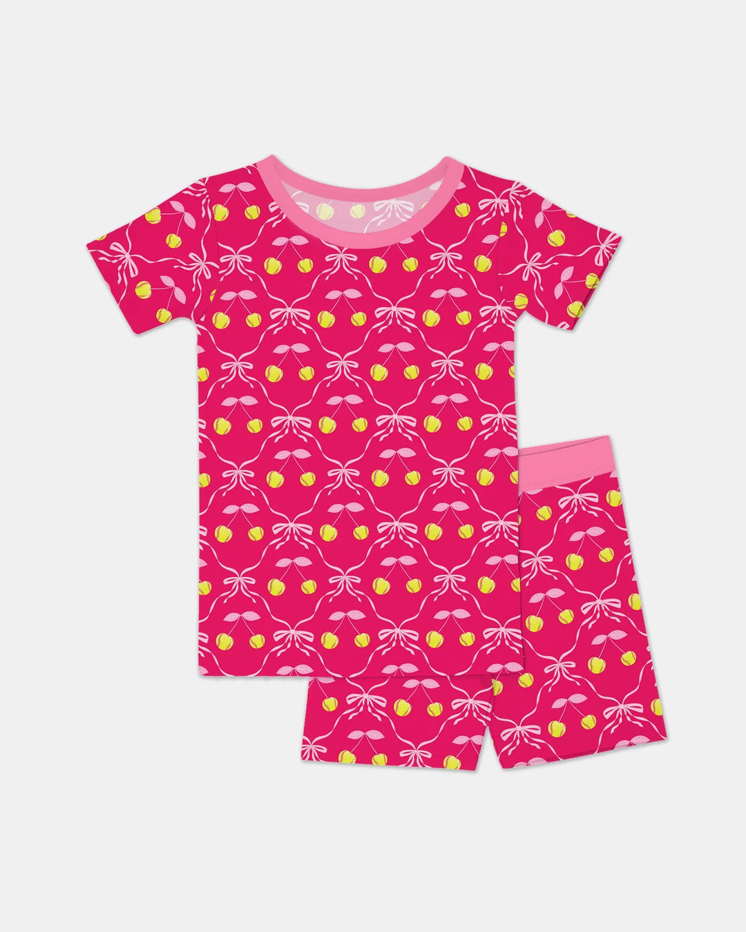 Template Zweiteiliges Pyjama-Set mit kurzen Ärmeln und Shorts